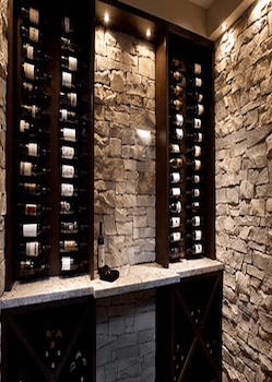 Custom Wine Cellar With Stone