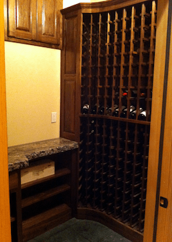 Custom Wine Cellar With Wood