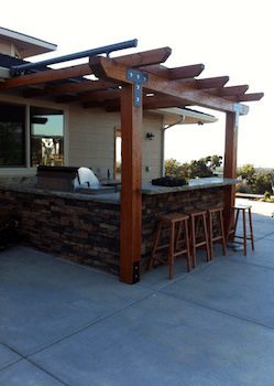 Outdoor kitchen with Stainless Steel 
